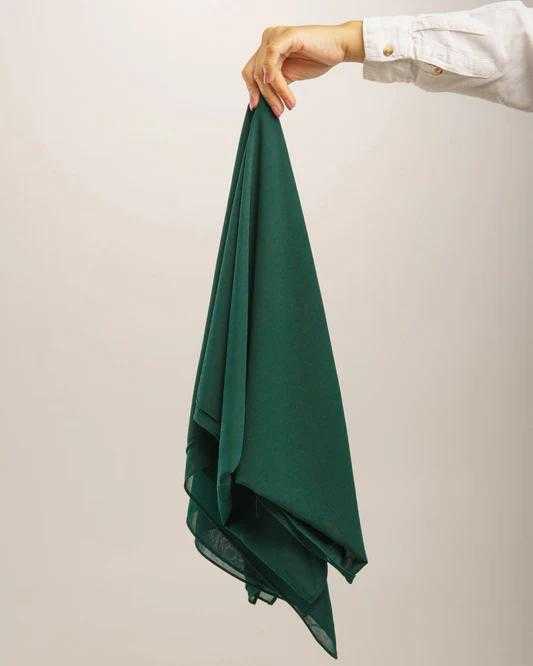 💚 Super Green Georgette Hijab – Lightweight Luxury Hijab