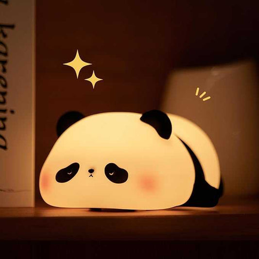 🐼 Cute Panda Silicone Night Light – Soft Touch LED Lamp for Kids